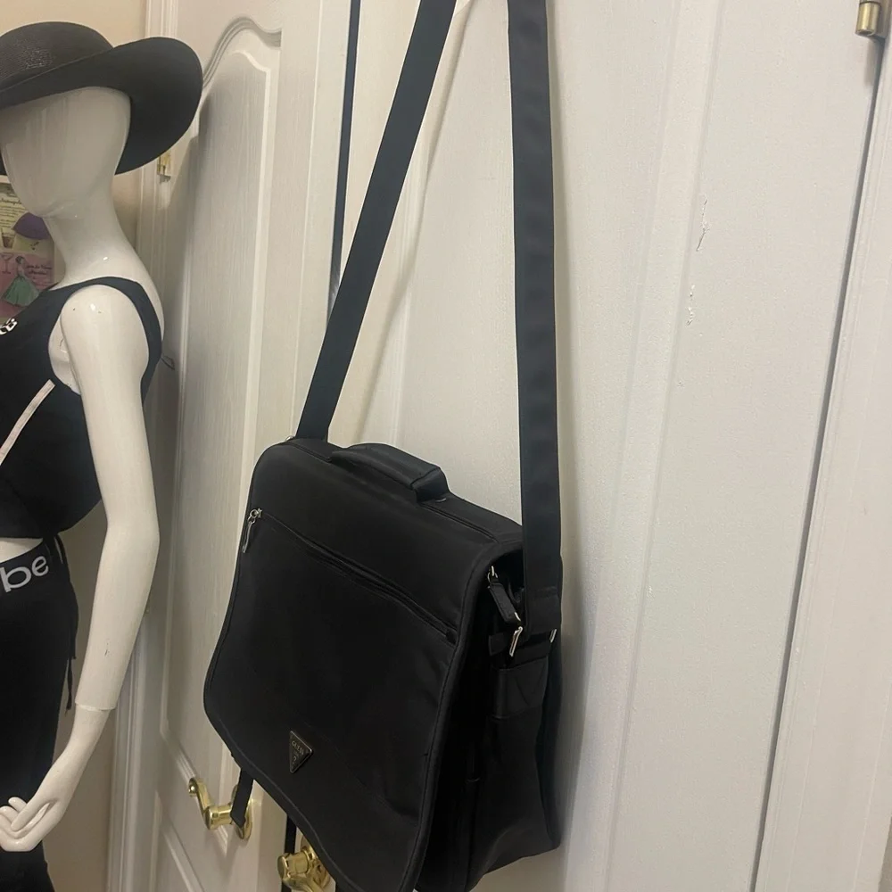GUESS Black Nylon Exterior Laptop Bags in new conditions
